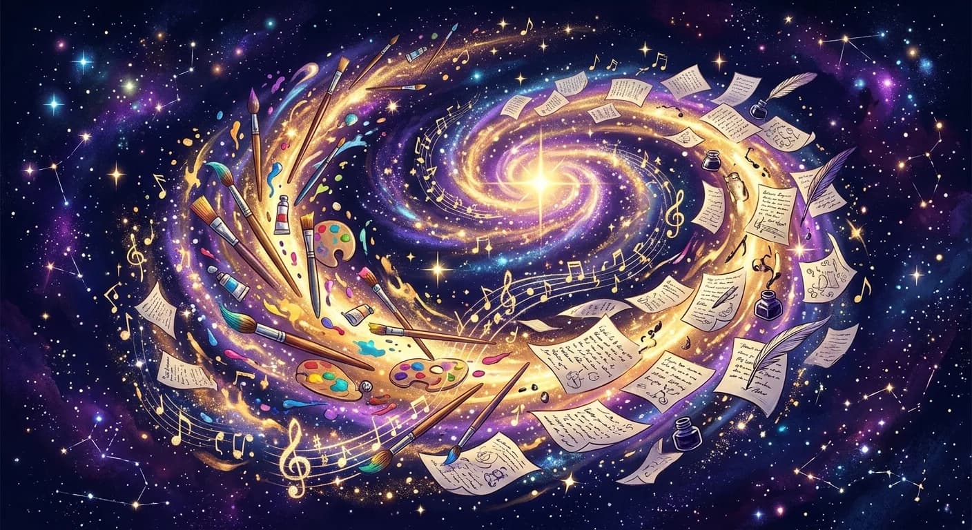 病の創造性とインスピレーションを象徴するイラスト