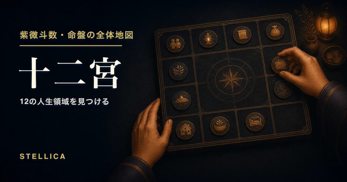 紫微斗数の十二宮とは?12宮の意味一覧・見方・三方四正を解説